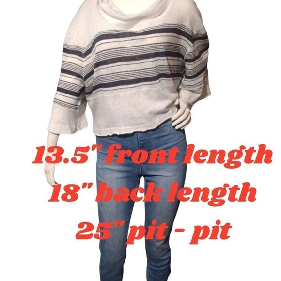 We The Free High Low Cowl Neck Oversized Top P+S+ oversized Small Medium NWOT - Picture 8 of 9